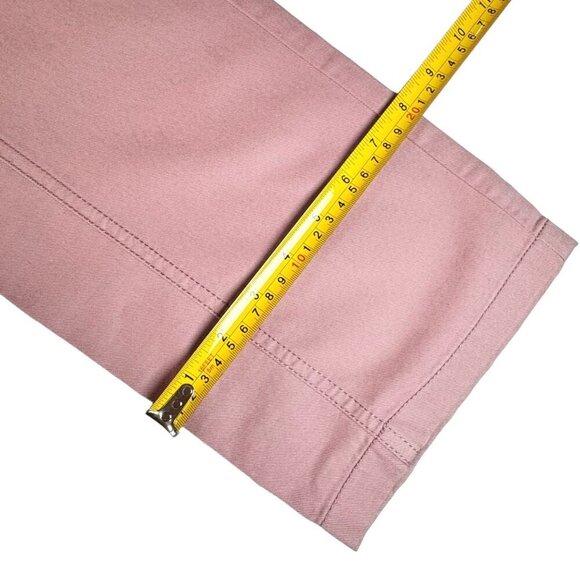 Authentic Dolce & Gabbana Straight Leg Pants Sz.8 Pink Cotton Med Rise Summer - Picture 10 of 11